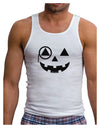 Monocle Jack-o-Lantern B-W Mens Ribbed Tank Top-Mens Ribbed Tank Top-TooLoud-White-Small-Davson Sales