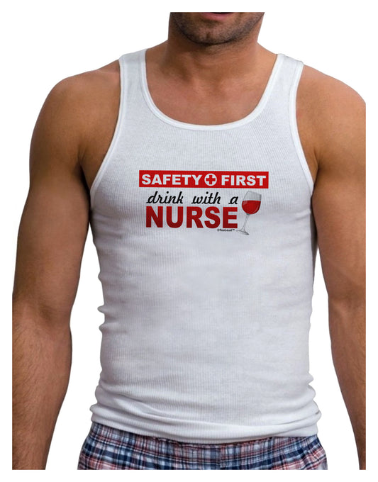 Drink With A Nurse Mens Ribbed Tank Top-Mens Ribbed Tank Top-TooLoud-White-Small-Davson Sales