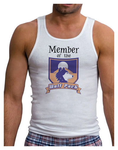 Member of the Wolf Pack Mens Ribbed Tank Top-Mens Ribbed Tank Top-TooLoud-White-Small-Davson Sales