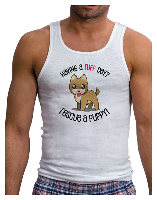 Rescue A Puppy Mens Ribbed Tank Top-Mens Ribbed Tank Top-TooLoud-White-Small-Davson Sales