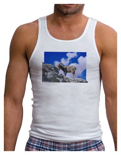 Bighorn Ram Mens Ribbed Tank Top-Mens Ribbed Tank Top-TooLoud-White-Small-Davson Sales