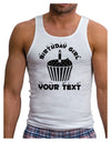 Personalized Birthday Girl Cupcake -Customizable- Name Mens Ribbed Tank Top-Mens Ribbed Tank Top-TooLoud-White-Small-Davson Sales