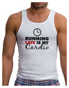 Running Late Is My Cardio Mens Ribbed Tank Top-Mens Ribbed Tank Top-TooLoud-White-Small-Davson Sales