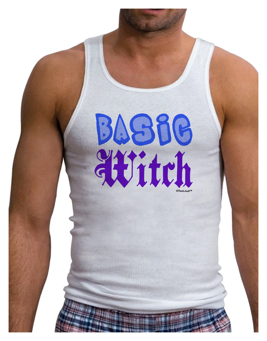 Basic Witch Color Blue Mens Ribbed Tank Top-Mens Ribbed Tank Top-TooLoud-White-XX-Large-Davson Sales