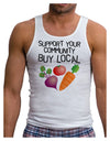 Support Your Community - Buy Local Mens Ribbed Tank Top-Mens Ribbed Tank Top-TooLoud-White-Small-Davson Sales