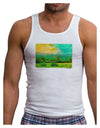 Mountain Sunset Watercolor Mens Ribbed Tank Top-Mens Ribbed Tank Top-TooLoud-White-Small-Davson Sales