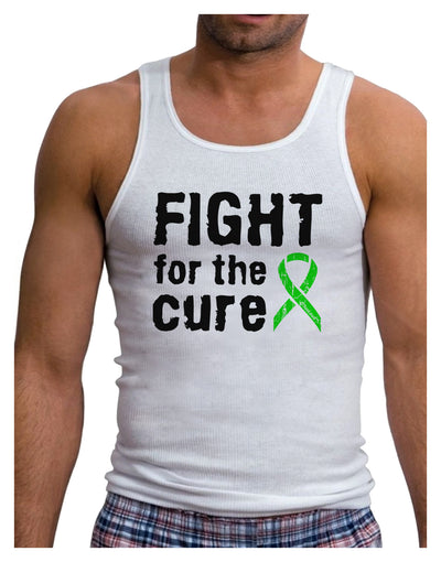 Fight for the Cure - Lime Green Ribbon Lyme Disease Mens Ribbed Tank Top-Mens Ribbed Tank Top-TooLoud-White-Small-Davson Sales