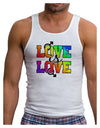 Love Is Love Gay Pride Mens Ribbed Tank Top-Mens Ribbed Tank Top-TooLoud-White-Small-Davson Sales