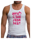 Hardcore Feminist - Pink Mens Ribbed Tank Top-Mens Ribbed Tank Top-TooLoud-White-Small-Davson Sales