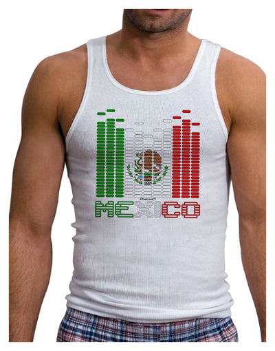 Mexican Flag Levels - Cinco De Mayo Text Mens Ribbed Tank Top-Mens Ribbed Tank Top-TooLoud-White-Small-Davson Sales