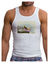 Bighorn Ram WatercolorText Mens Ribbed Tank Top-Mens Ribbed Tank Top-TooLoud-White-Small-Davson Sales