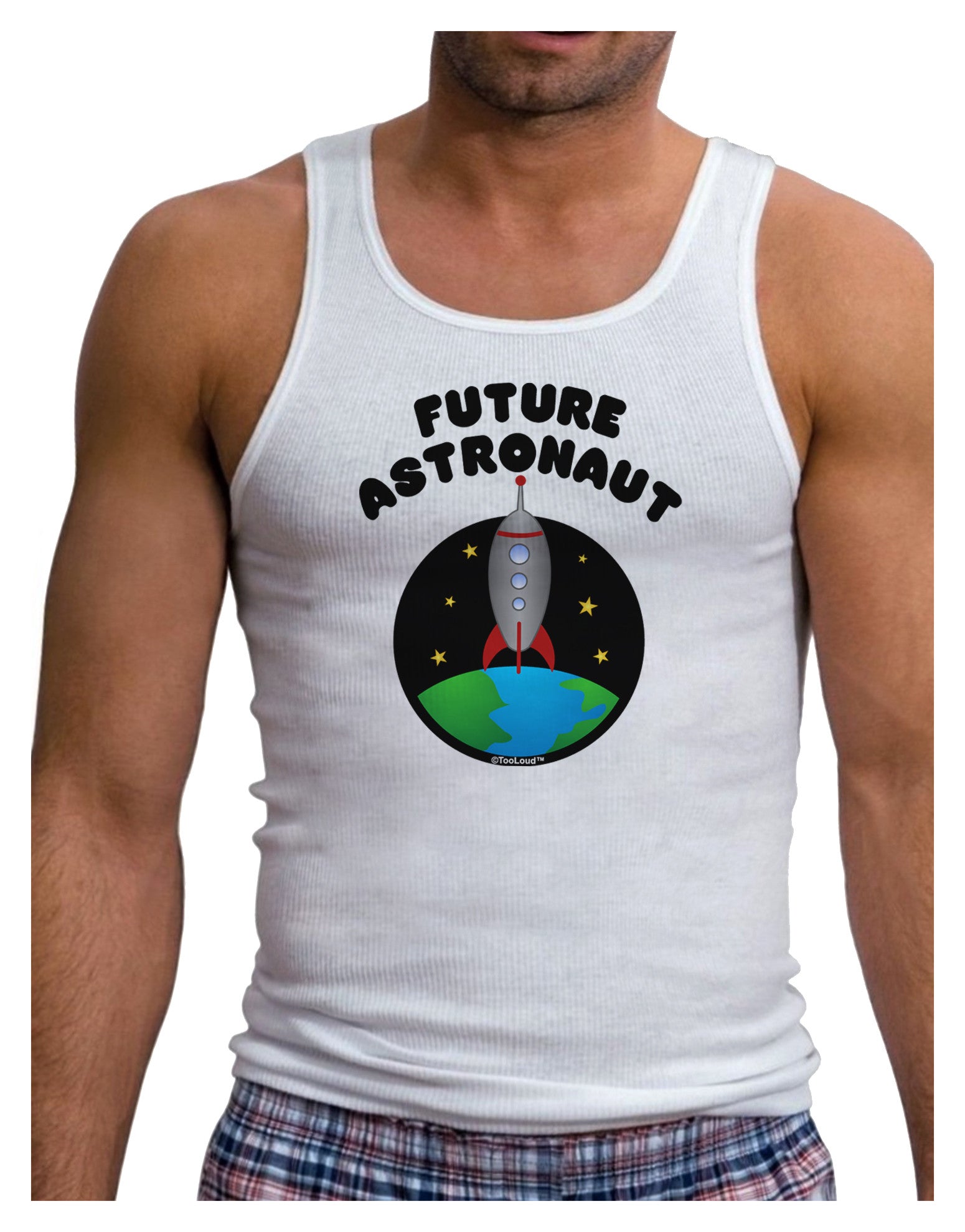Future Astronaut Color Mens Ribbed Tank Top-Mens Ribbed Tank Top-TooLoud-White-Small-Davson Sales