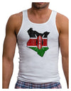 Kenya Flag Silhouette Distressed Mens Ribbed Tank Top-Mens Ribbed Tank Top-TooLoud-White-Small-Davson Sales