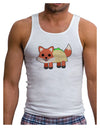 Cute Taco Fox Mens Ribbed Tank Top-Mens Ribbed Tank Top-TooLoud-White-Small-Davson Sales