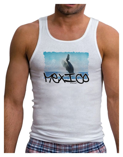 Mexico - Whale Watching Cut-out Mens Ribbed Tank Top-Mens Ribbed Tank Top-TooLoud-White-Small-Davson Sales