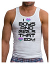 I Heart Boys and Girls That Heart EDM Mens Ribbed Tank Top-Mens Ribbed Tank Top-TooLoud-White-Small-Davson Sales