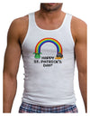 Pixel Pot of Gold St Patrick Text Mens Ribbed Tank Top-Mens Ribbed Tank Top-TooLoud-White-Small-Davson Sales