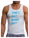 Suns Out Guns Out - Blue Mens Ribbed Tank Top-Mens Ribbed Tank Top-TooLoud-White-Small-Davson Sales