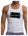 North Dakota - United States Shape Mens Ribbed Tank Top by TooLoud
