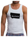 Montana - United States Shape Mens Ribbed Tank Top by TooLoud-Mens Ribbed Tank Top-TooLoud-White-Small-Davson Sales