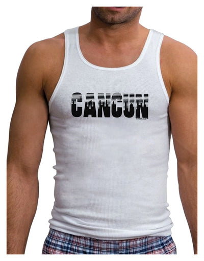 Cancun Mexico - Cinco de Mayo Mens Ribbed Tank Top-Mens Ribbed Tank Top-TooLoud-White-Small-Davson Sales