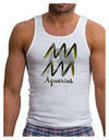 Aquarius Symbol Mens Ribbed Tank Top-Mens Ribbed Tank Top-TooLoud-White-Small-Davson Sales
