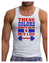 These Colors Don't Run But I Do - Patriotic Workout Mens Ribbed Tank Top-Mens Ribbed Tank Top-TooLoud-White-Small-Davson Sales