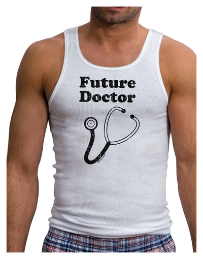 Future Doctor Distressed Mens Ribbed Tank Top-Mens Ribbed Tank Top-TooLoud-White-Small-Davson Sales