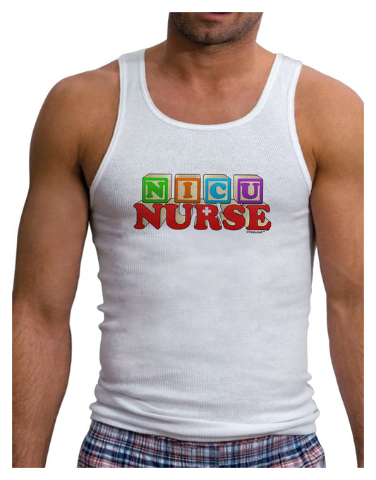 Nicu Nurse Mens Ribbed Tank Top-Mens Ribbed Tank Top-TooLoud-White-Small-Davson Sales