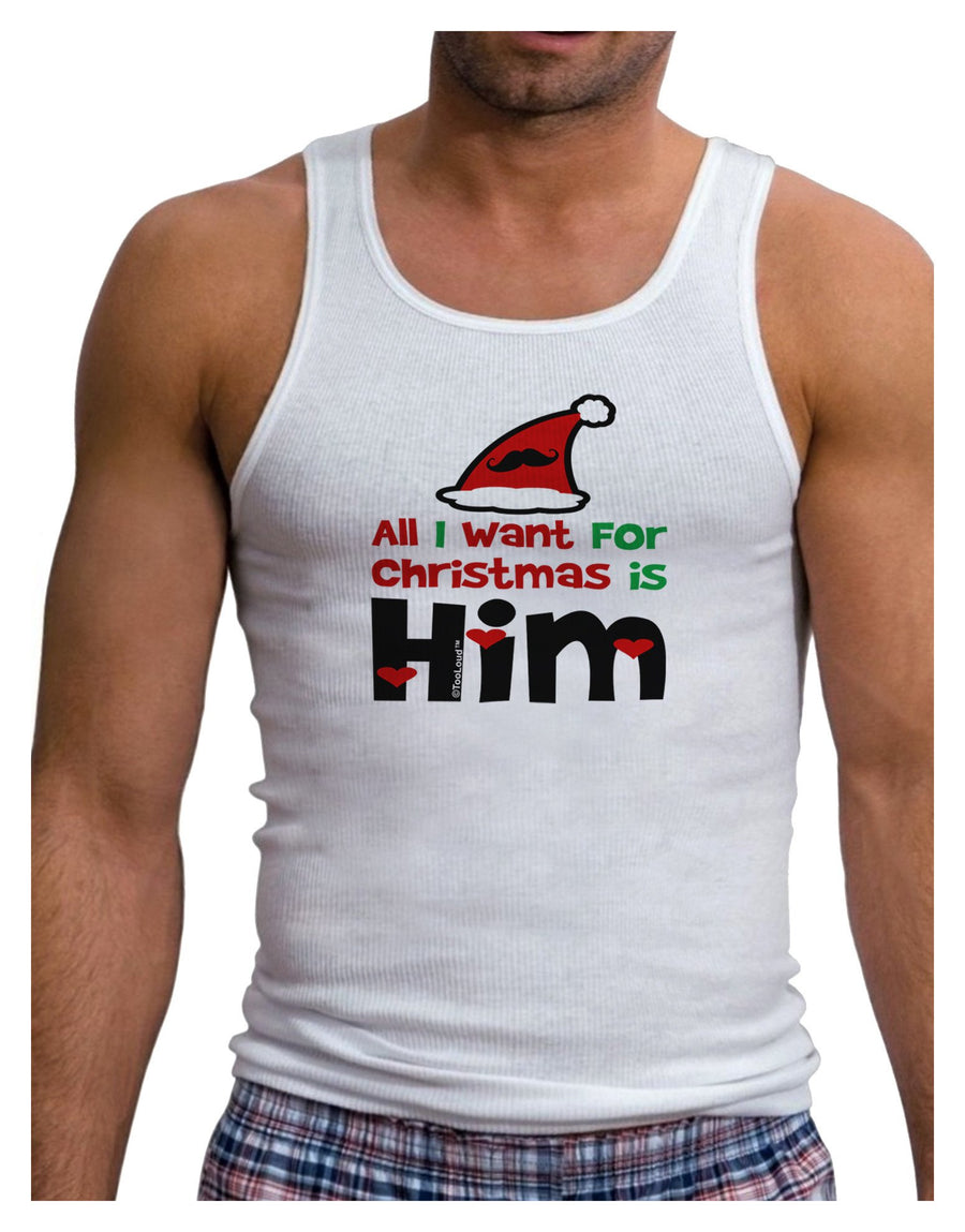 All I Want is Him Matching His & Hers Mens Ribbed Tank Top-Mens Ribbed Tank Top-TooLoud-White-XX-Large-Davson Sales