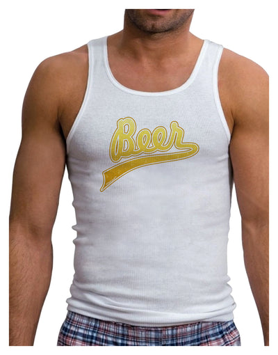 Beer Jersey Mens Ribbed Tank Top-Mens Ribbed Tank Top-TooLoud-White-Small-Davson Sales