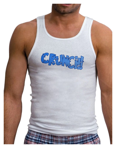 Onomatopoeia CRUNCH Mens Ribbed Tank Top-Mens Ribbed Tank Top-TooLoud-White-Small-Davson Sales