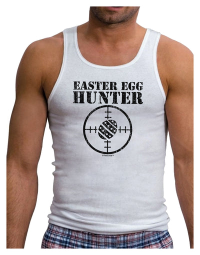 Easter Egg Hunter Distressed Mens Ribbed Tank Top by TooLoud