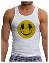 EDM Smiley Face Mens Ribbed Tank Top by TooLoud-Mens Ribbed Tank Top-TooLoud-White-Small-Davson Sales