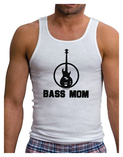 Bass Mom - Mother's Day Design Mens Ribbed Tank Top-Mens Ribbed Tank Top-TooLoud-White-Small-Davson Sales