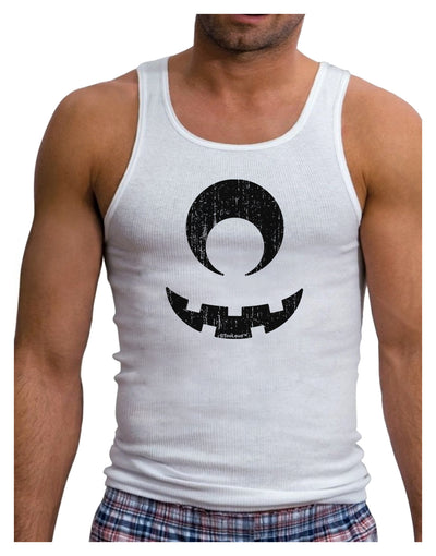 Cyclops Lantern Distressed Mens Ribbed Tank Top-Mens Ribbed Tank Top-TooLoud-White-Small-Davson Sales