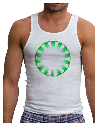 TooLoud Watercolor Spearmint Mens Ribbed Tank Top-Mens Ribbed Tank Top-TooLoud-White-Small-Davson Sales