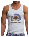 Escaping Turkey - Turkey Time Funny Mens Ribbed Tank Top-Mens Ribbed Tank Top-TooLoud-White-Small-Davson Sales