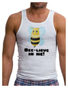 Bee-lieve In Me Mens Ribbed Tank Top-Mens Ribbed Tank Top-TooLoud-White-XX-Large-Davson Sales