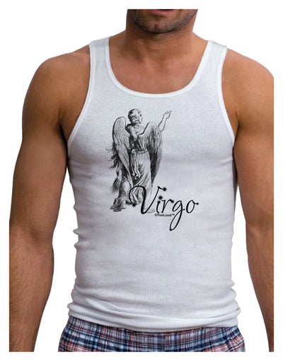 Virgo Illustration Mens Ribbed Tank Top-Mens Ribbed Tank Top-TooLoud-White-Small-Davson Sales