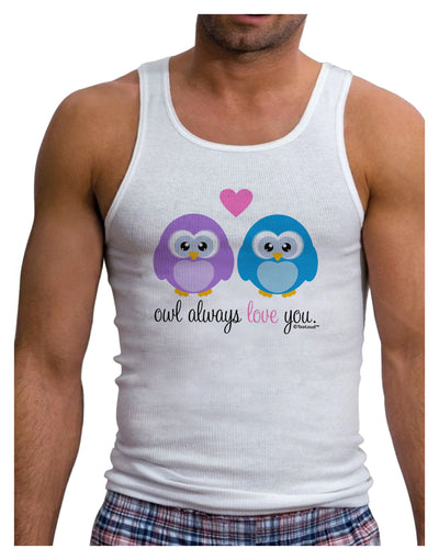 Owl Always Love You Mens Ribbed Tank Top by TooLoud-Mens Ribbed Tank Top-TooLoud-White-Small-Davson Sales