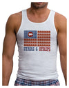 American Bacon Flag - Stars and Strips Mens Ribbed Tank Top-Mens Ribbed Tank Top-TooLoud-White-Small-Davson Sales
