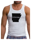 Arkansas - United States Shape Mens Ribbed Tank Top by TooLoud-Mens Ribbed Tank Top-TooLoud-White-Small-Davson Sales