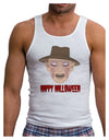 Scary Face With a Hat - Happy Halloween Mens Ribbed Tank Top-Mens Ribbed Tank Top-TooLoud-White-Small-Davson Sales