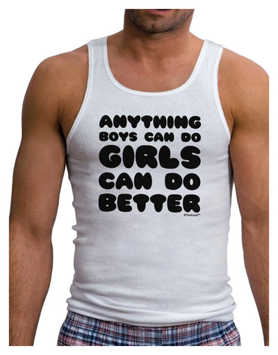 Anything Boys Can Do Girls Can Do Better Mens Ribbed Tank Top by TooLoud-Mens Ribbed Tank Top-TooLoud-White-Small-Davson Sales