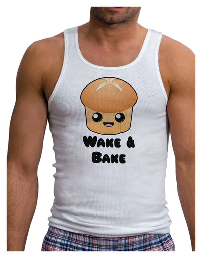 Wake and Bake Cute Roll Mens Ribbed Tank Top-Mens Ribbed Tank Top-TooLoud-White-Small-Davson Sales