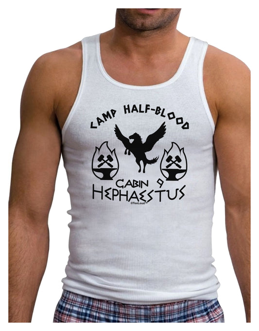 Cabin 9 Hephaestus Half Blood Mens Ribbed Tank Top-Mens Ribbed Tank Top-TooLoud-White-Small-Davson Sales