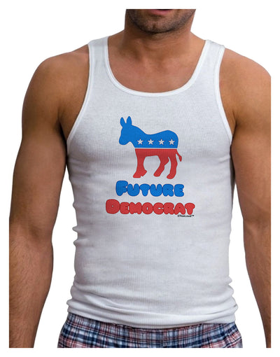 Future Democrat Mens Ribbed Tank Top-Mens Ribbed Tank Top-TooLoud-White-Small-Davson Sales