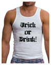 Trick or Drink - Halloween Funny Mens Ribbed Tank Top-Mens Ribbed Tank Top-TooLoud-White-Small-Davson Sales