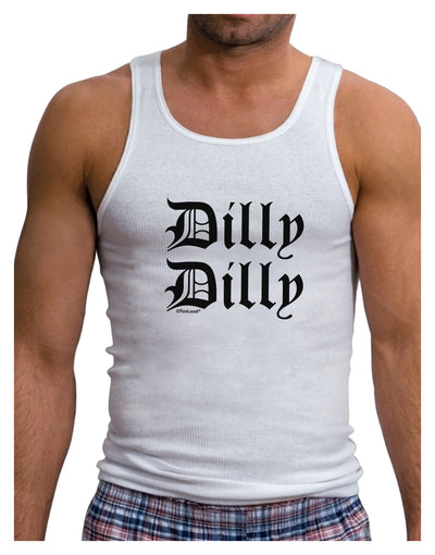 Dilly Dilly Beer Drinking Funny Mens Ribbed Tank Top by TooLoud-Mens Ribbed Tank Top-TooLoud-White-Small-Davson Sales